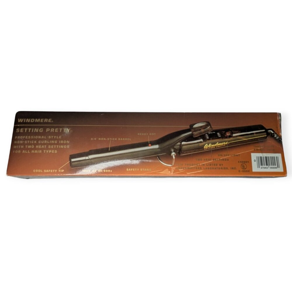 Vintage Windmere Setting Pretty 3/4" Non Stick Curling Iron NWT Unused